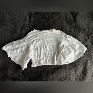 Zara white top with wide sleeves